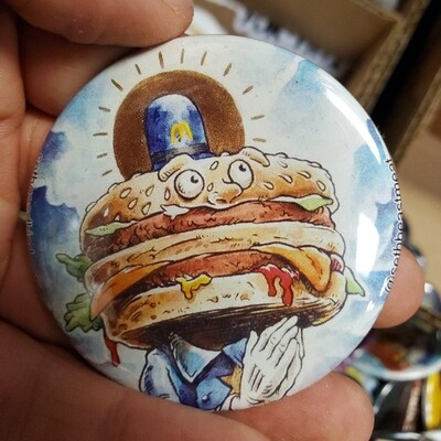 Burger Cop - Button by Seth Goodkind