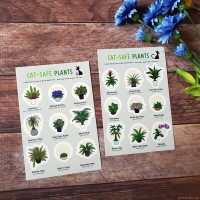 Cat Safe Plants - Sticker Sheet by KIRISKA