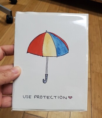 Use Protection - Greeting Card by Natalie Dupille