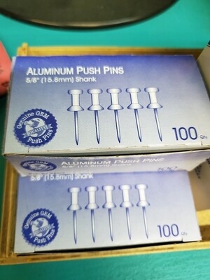 Advantus Aluminum Push Pins (100pc)