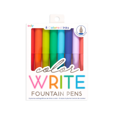 Ooly Color Write Fountain Pens - Set of 8