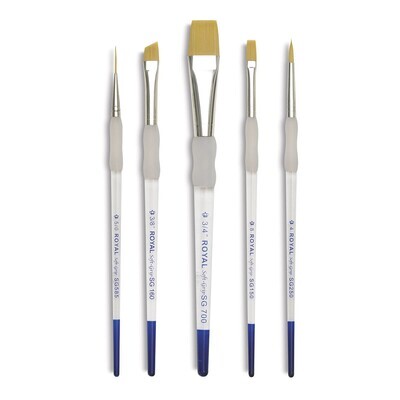 Royal Brush Soft Grip Brushes - Golden Taklon