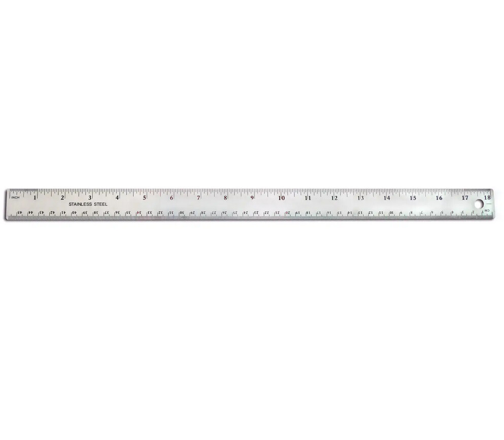 The Pencil Grip - Stainless Steel Ruler with Cork Back
