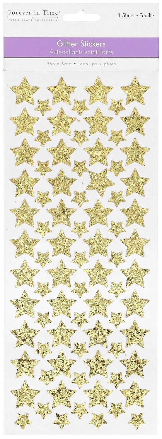 MultiCraft Gold Star Glitter Stickers