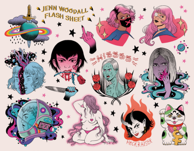 Flash Sticker Sheet - Stickers by Jenn Woodall