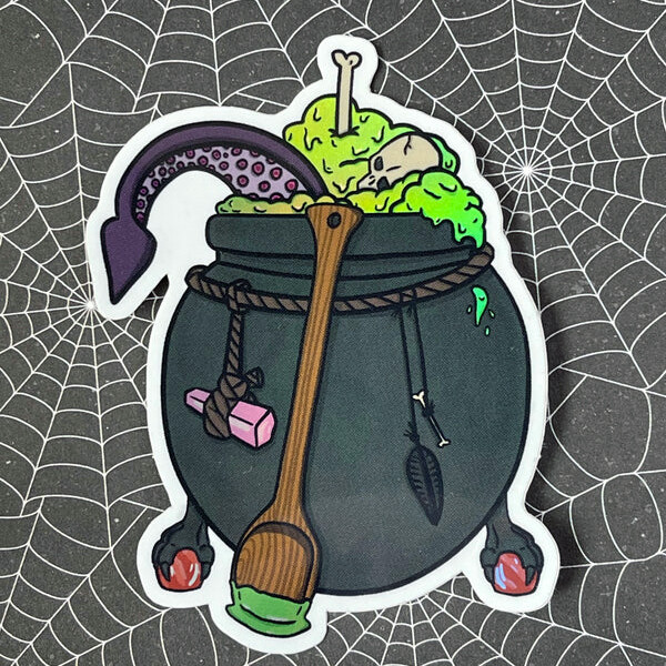 Cauldron Holographic Sticker by Rainborn Studios
