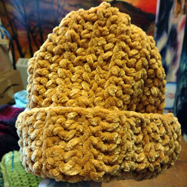 Quitter Chunky Gold Chenille Hat