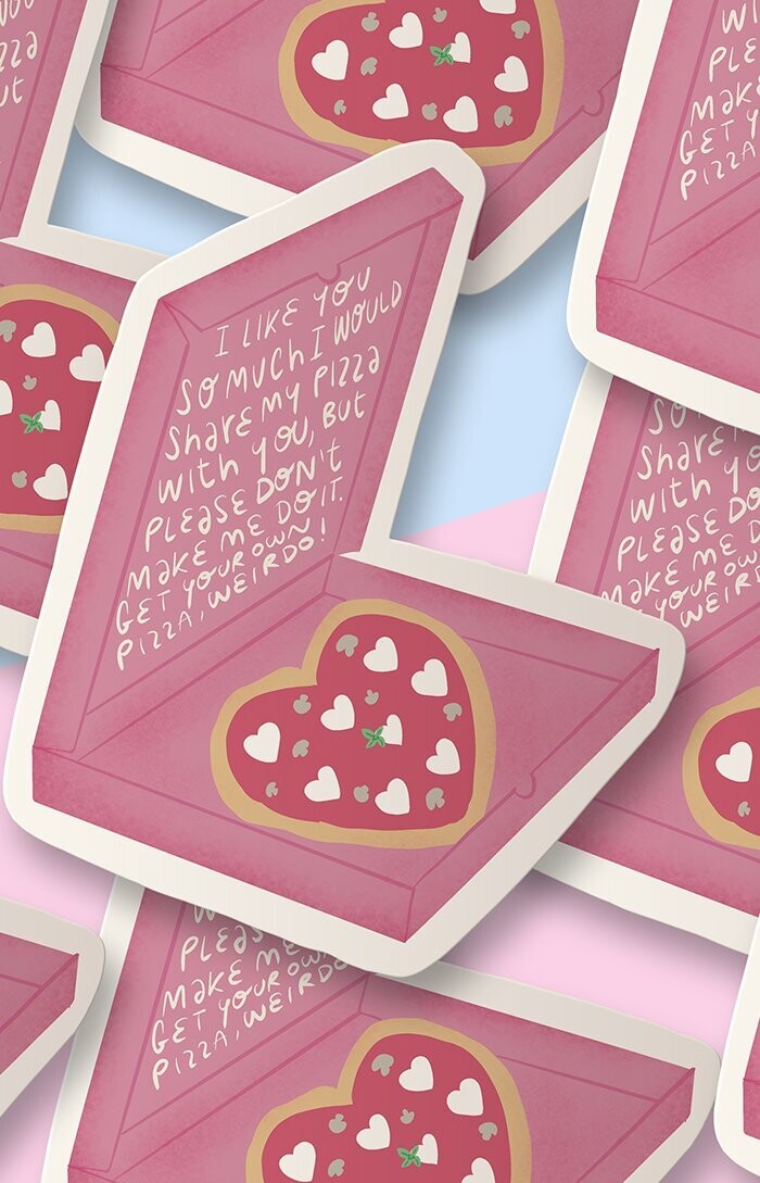 Pizza Love - Sticker by Chiaralascura