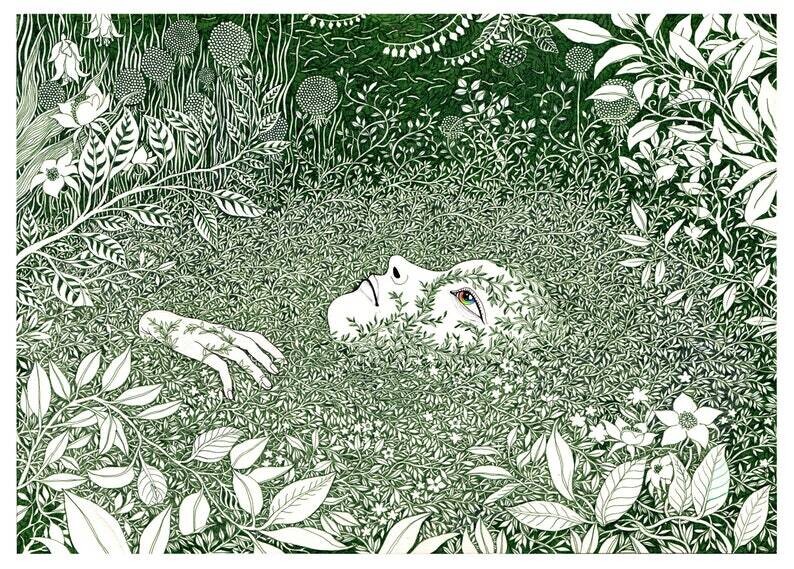 Overgrowth - Print by Magda Boreyzsa