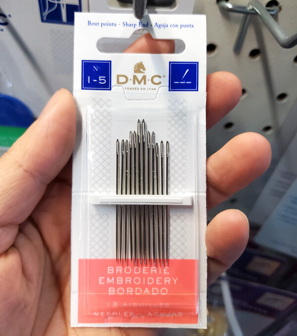 DMC Embroidery Needles, Size 1-5, 12 pack