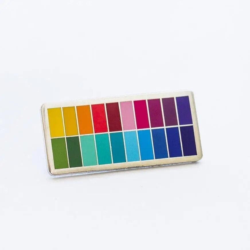 The Gray Muse Slim Color Palette Enamel Pin