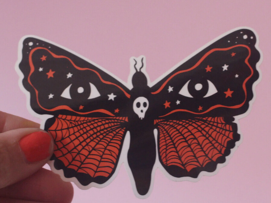 Autumn Moth vinyl sticker by Midge Blitz
