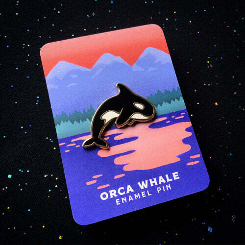Orca Whale - Enamel Pin from Print Ritual