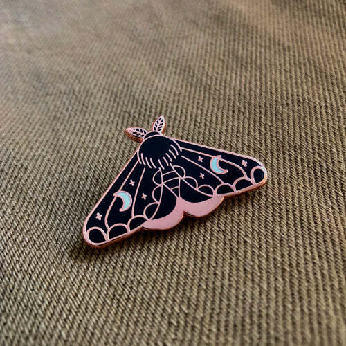 Black Moth - Pin by Print Ritual