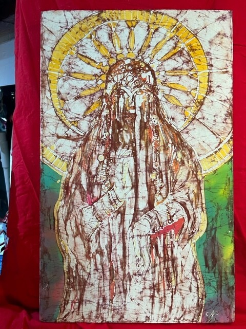 Our Lady of Silence - Batik by An-Margrith Erlandsen