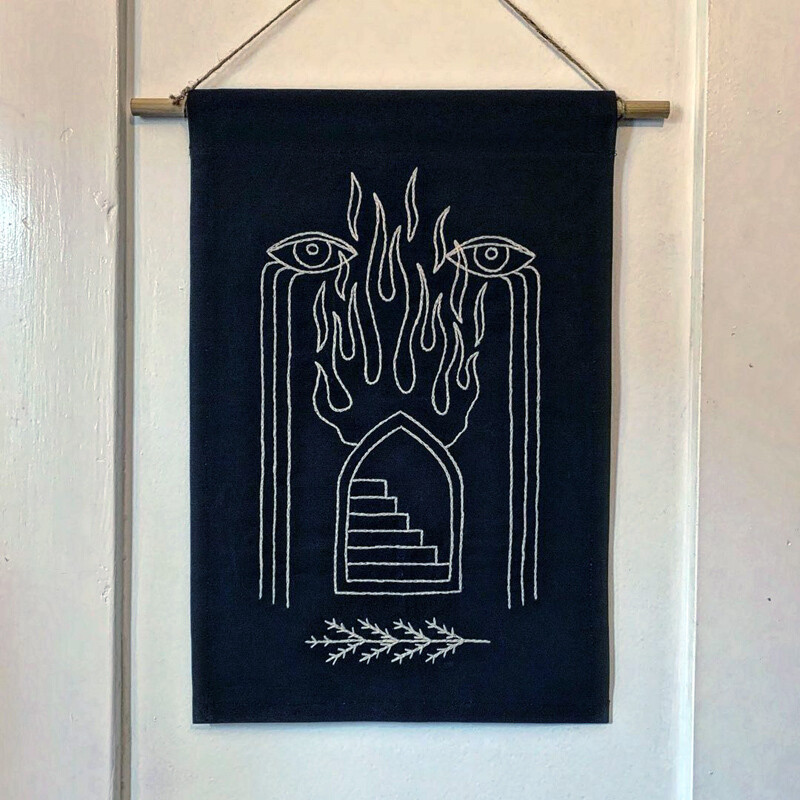 The Door - Embroidery by Natalia Czajkiewicz