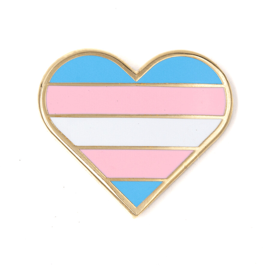 Trans Pride Heart - Enamel Pin by These Are Things