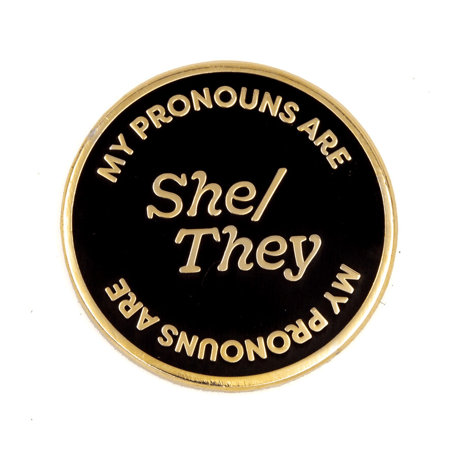 She/They - Enamel Pin by These Are Things
