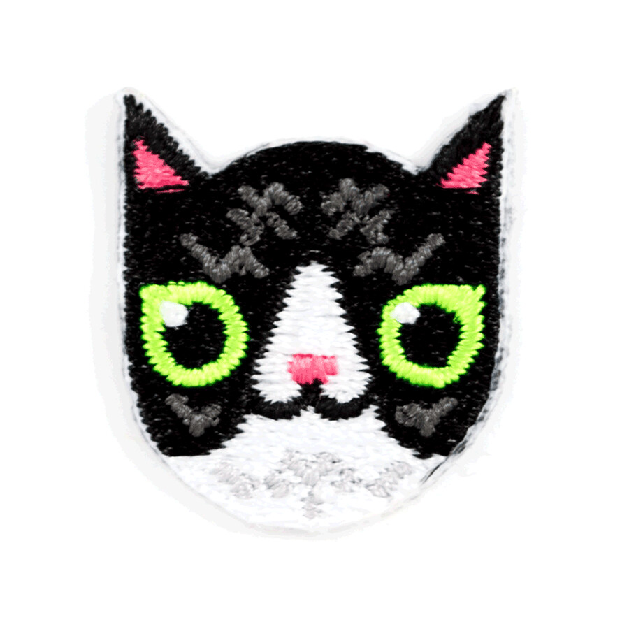 Brown & White Cat - Embroidered Sticker Patch by These Are Things