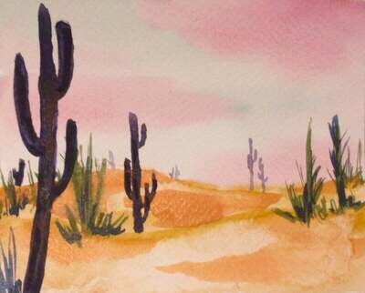 Tucson Sunset 1 - Postcard by Danielle Mapes