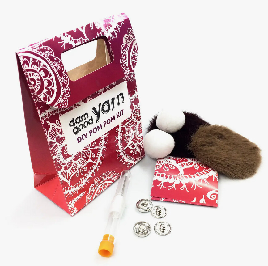 Darn Good Yarn DIY Faux Fur Pom Pom Kit