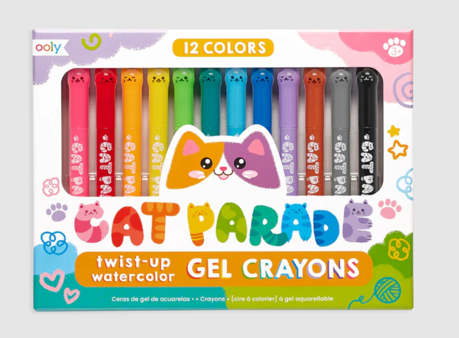 Ooly Cat Parade Gel Crayons - Set of 12