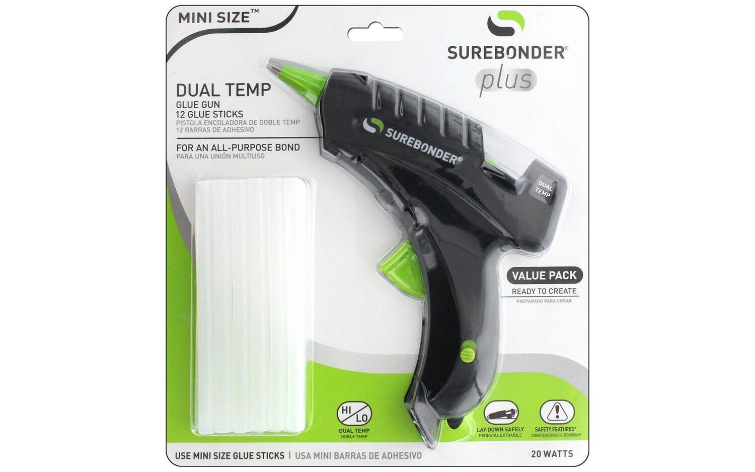 Surebonder Plus Dual Temp Glue Gun + 12 Glue Sticks