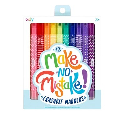 Ooly Make No Mistake Erasable Markers, set of 12