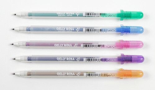 Sakura Gelly Roll Silver Shadow Pens, 1mm