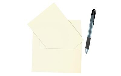 Paper Accents Card & Envelope 5x7 6pc Cream