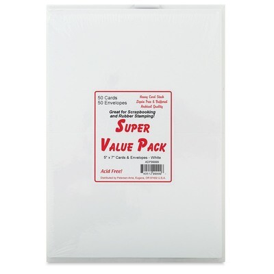 Paper Accents Super Value Pack White Card & Envelope Set