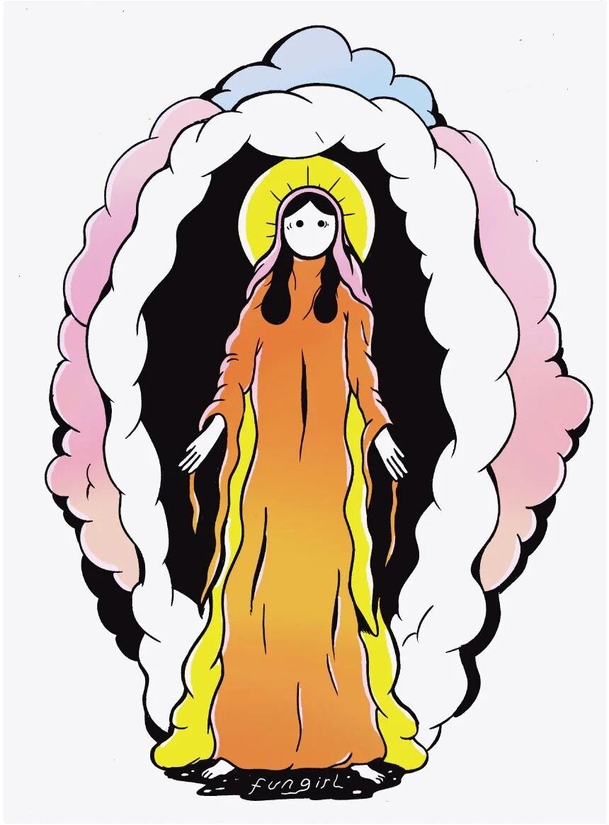 Fungirl Mother of God Sticker by Elizabeth Pich
