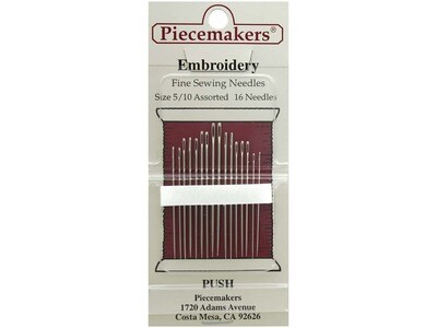 Piecemakers Assorted Embroidery Needles - 16 Set