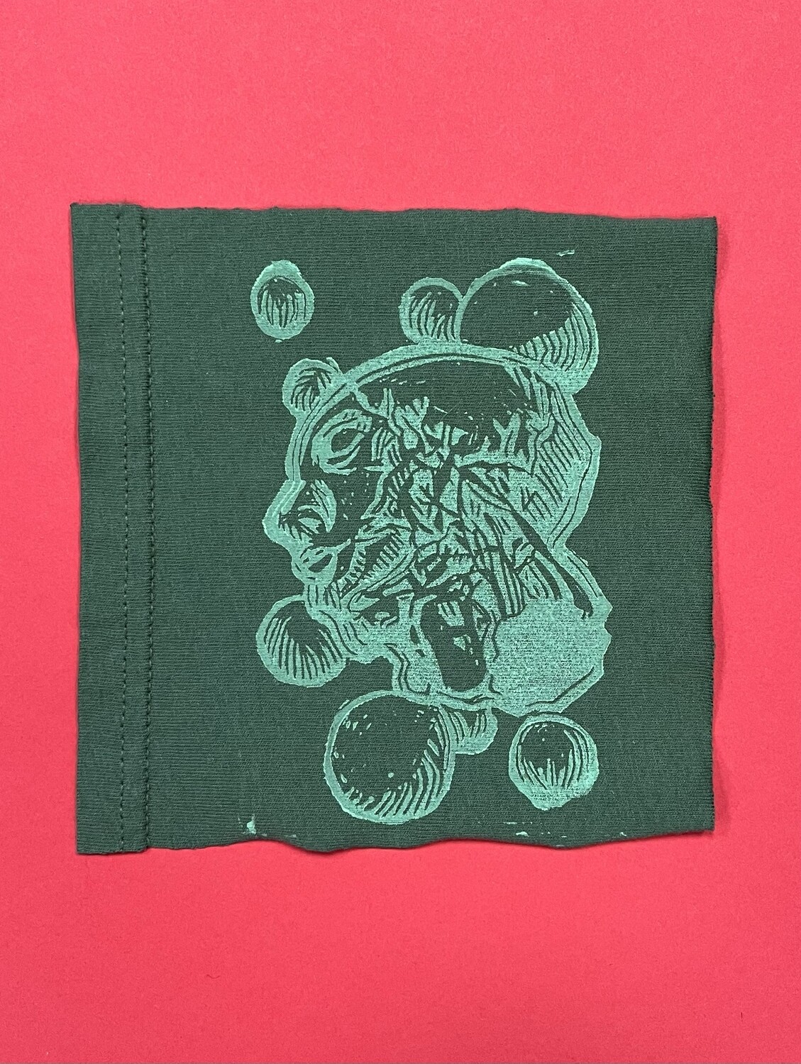 Tilted Head - Block Print Patch by Push/Pull
