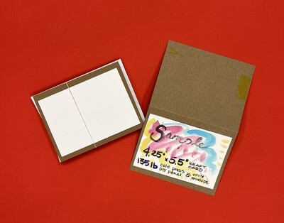 DIY Kraft Card, with envelope, 4.25" x 5.5"