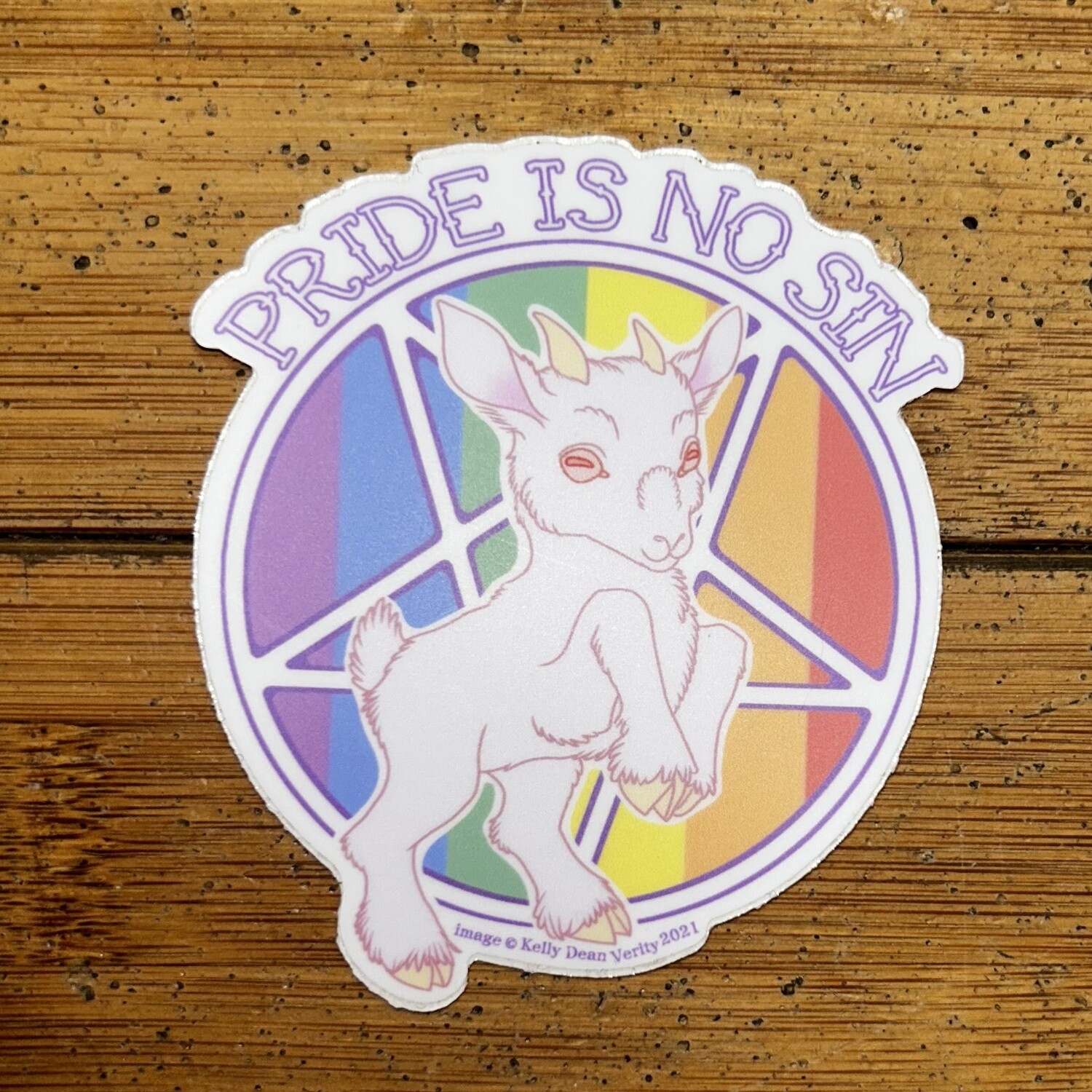 Pride Is No Sin (Gay Pride) - Sticker by Kelly Dean Verity