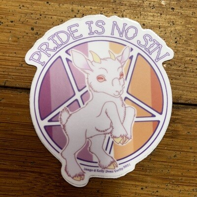 Pride Is No Sin (Lesbian Pride) - Sticker by Kelly Dean Verity