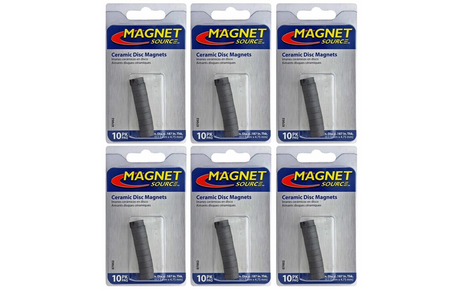 The Magnet Source Ceramic Disc Magnets, 10pc