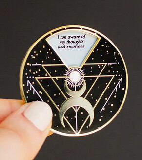The Gray Muse Bold Affirmations 4 Interactive Spinner Enamel Pin