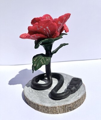 Cybernetic Rose, Original Sculpture by Vladimir Verano