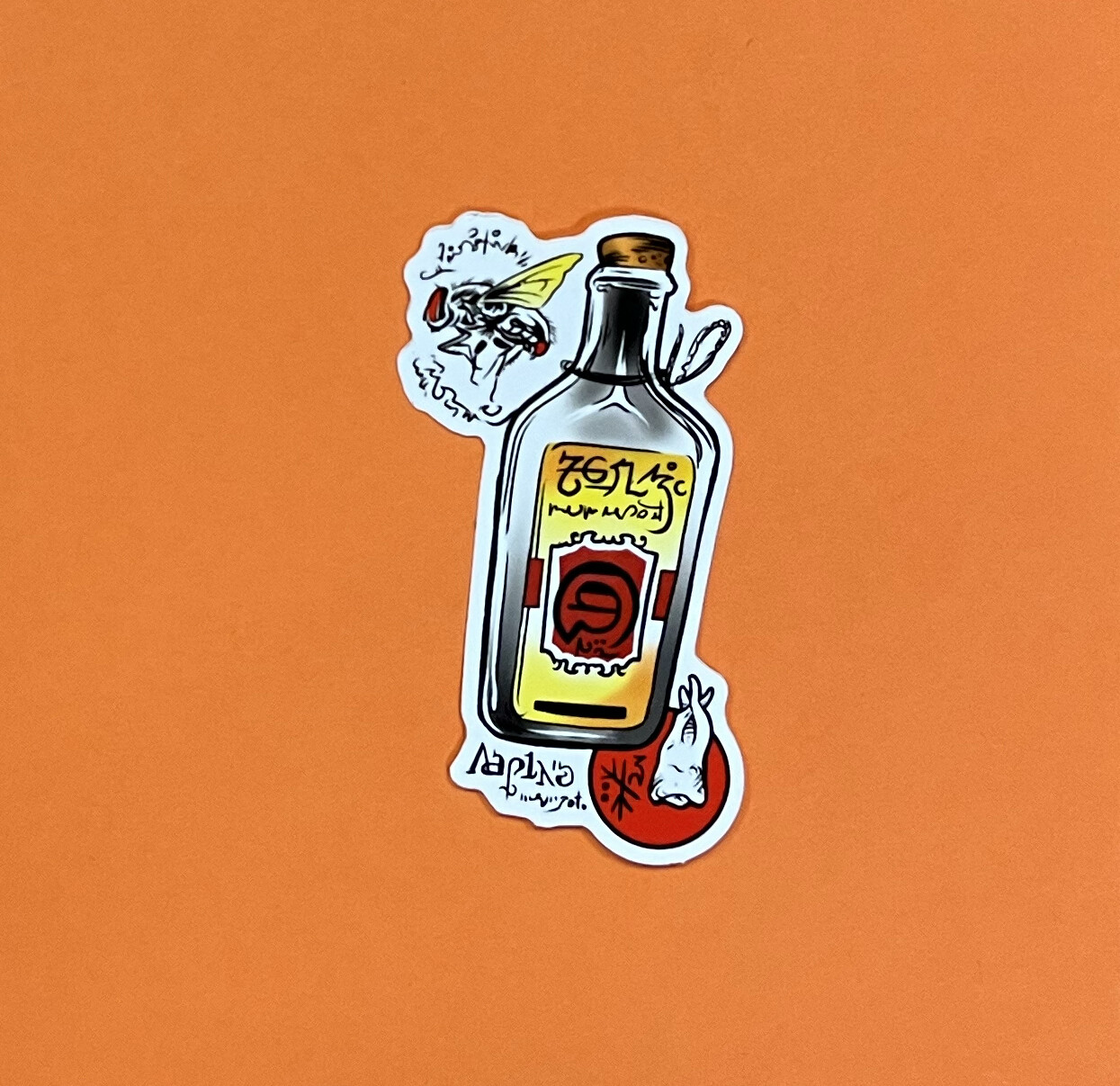 Witch Bottle 2, fly & tooth - Sticker by Seth Goodkind