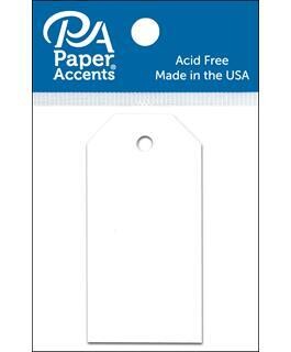 Paper Accents Craft Tags 1.25x2.5 25pc White