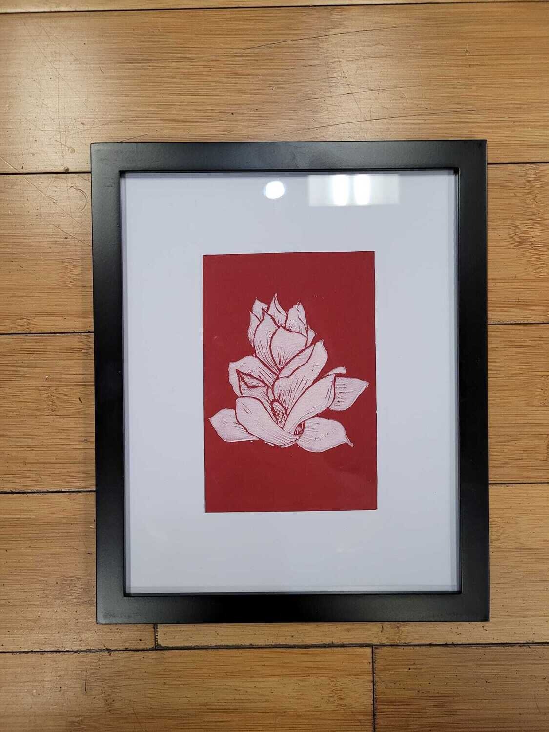 Hikarigaoka Magnolia - Framed Block Print by Siri McGuire