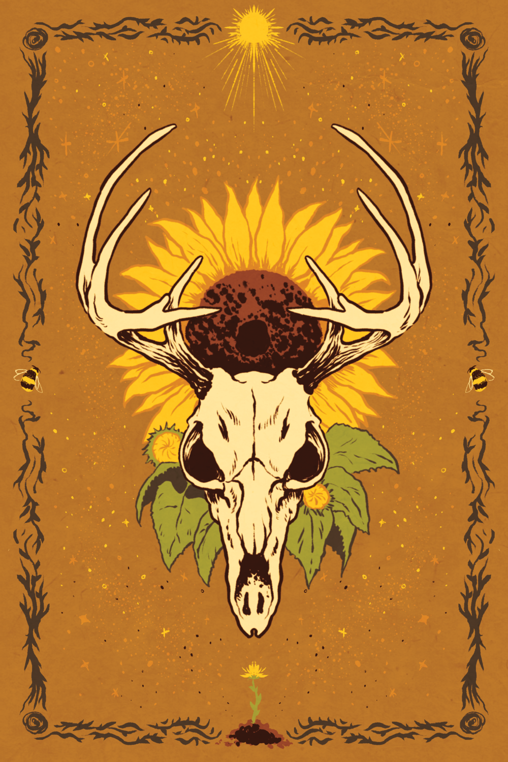 Midsummer Deer - Art print by Morgan Robles