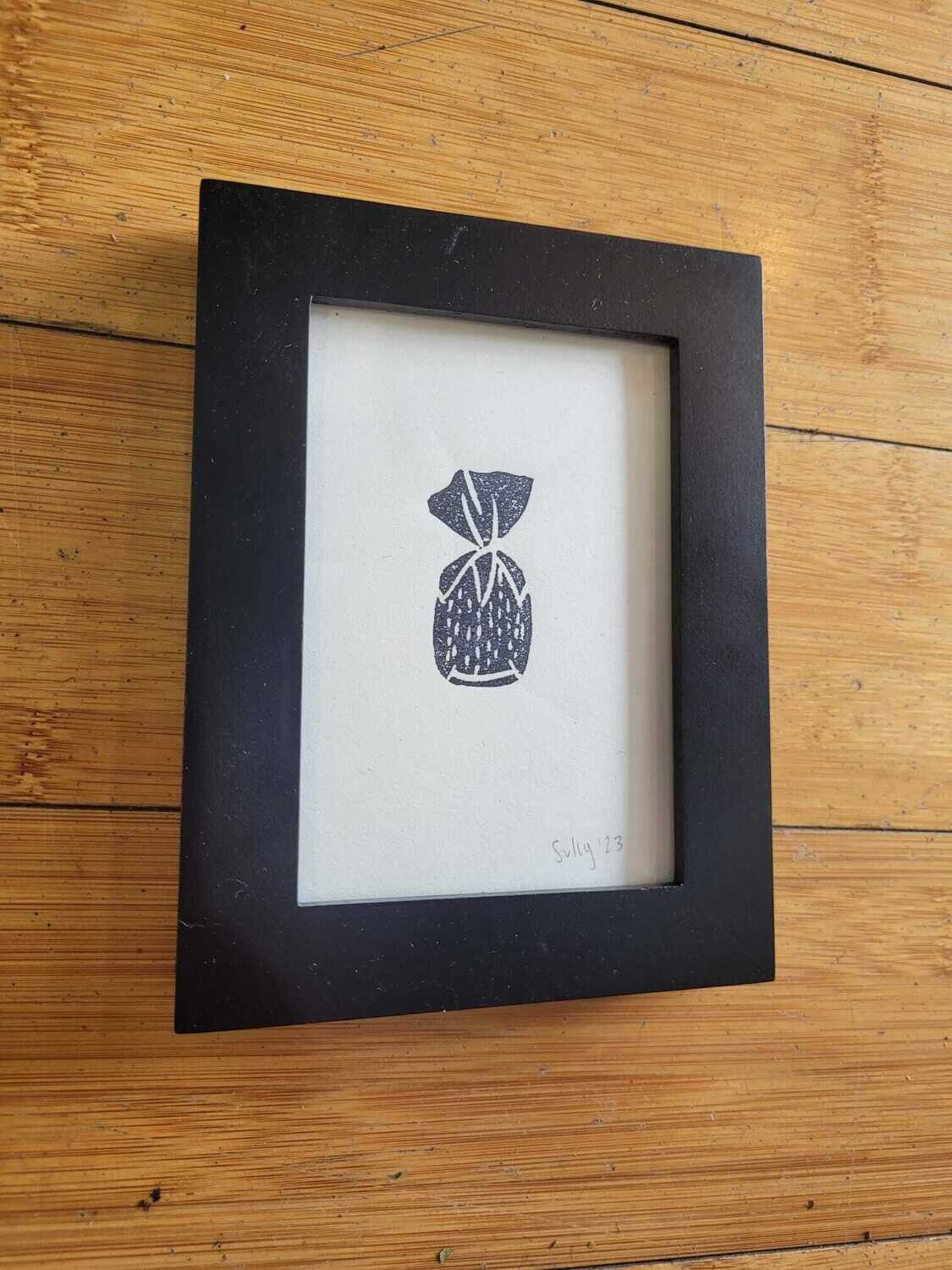 Good Luck Strawberry - Block Print by Sully Kaiju