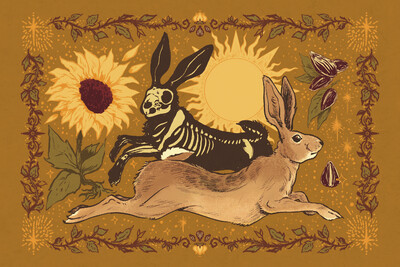 Midsummer Hares - Art print by Morgan Robles