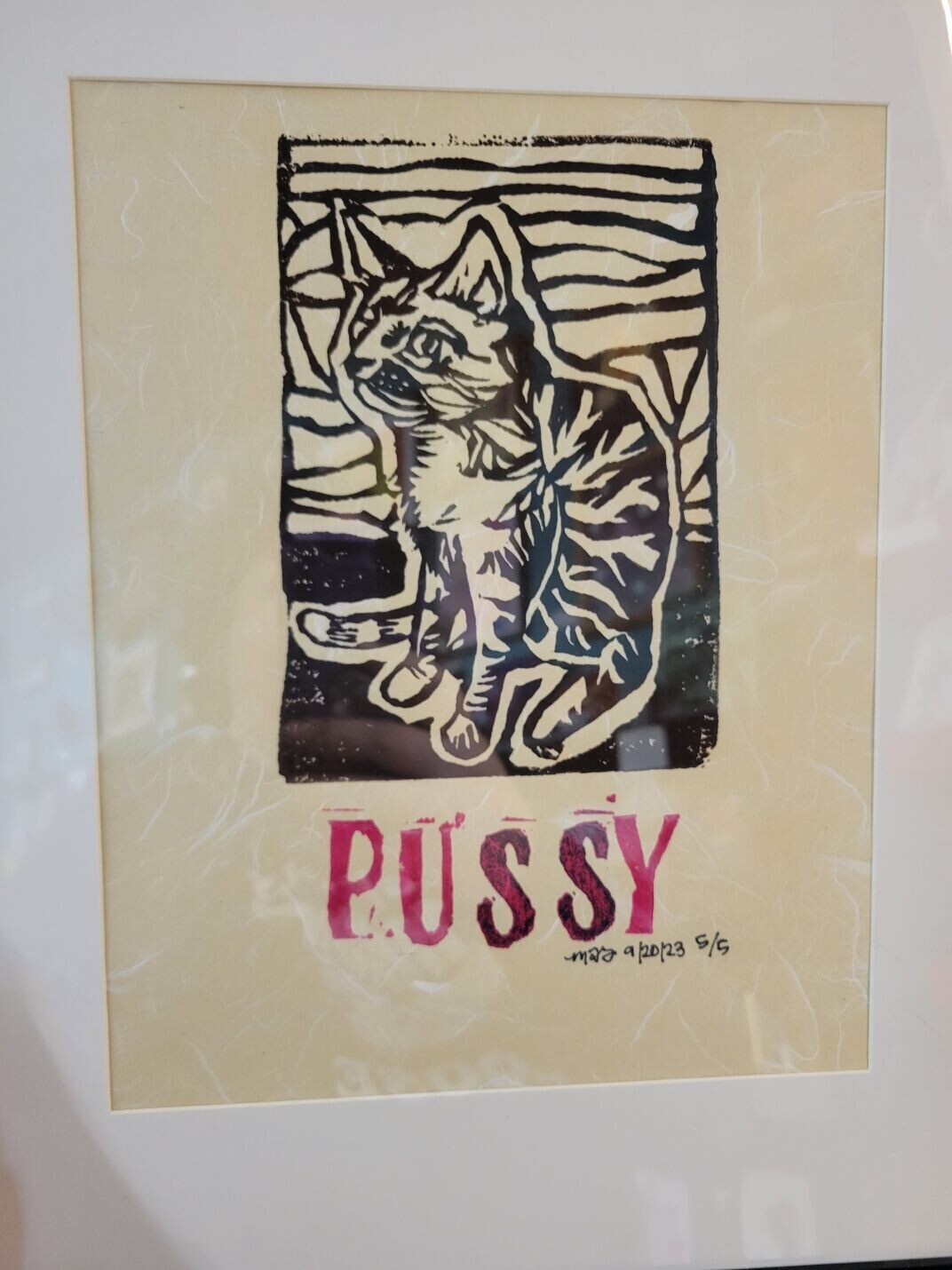 Pussy Block Print by Maxx FG
