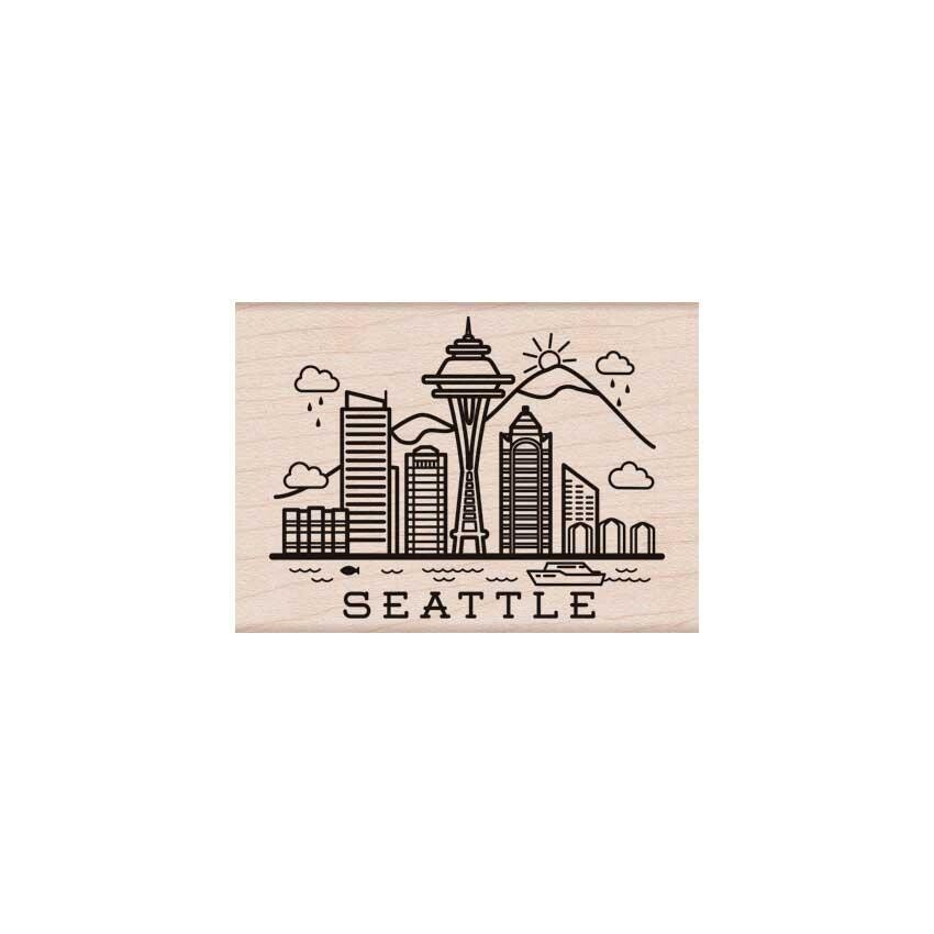 Hero Arts - Destination Seattle Handmade Rubber Stamp