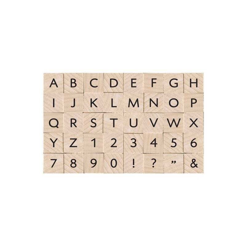 Hero Arts - Essential Uppercase Letters &amp; Numbers Rubber Stamp Set