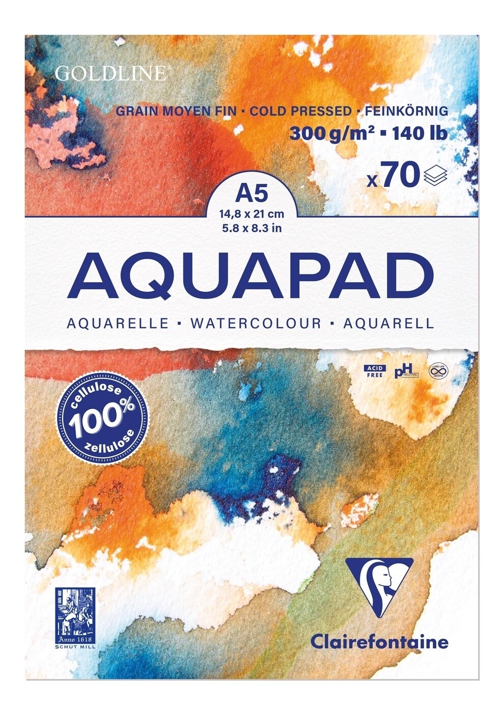 Aquapad Watercolor Paper Pad, 300 gsm/140lb